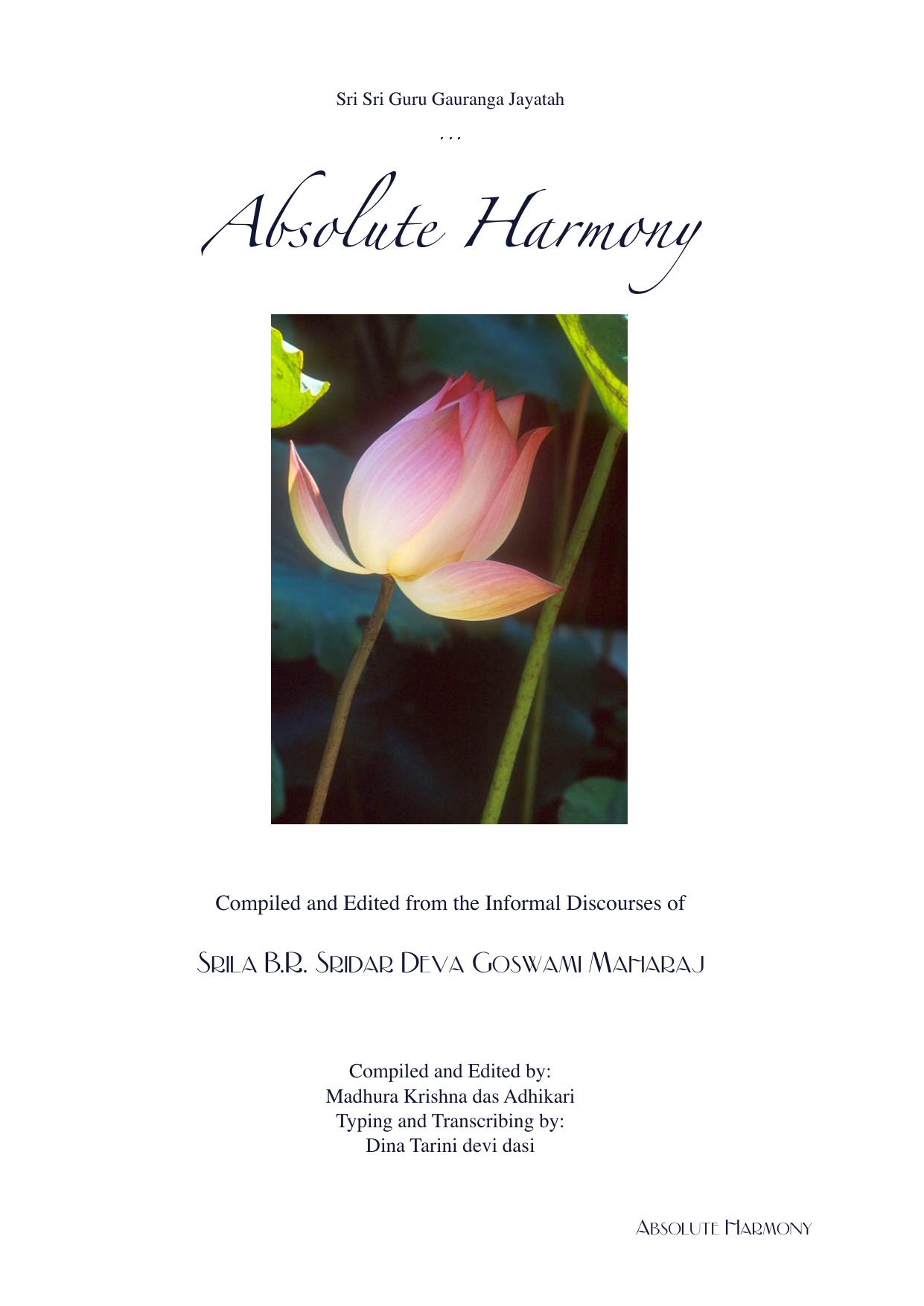 Absolute Harmony cover