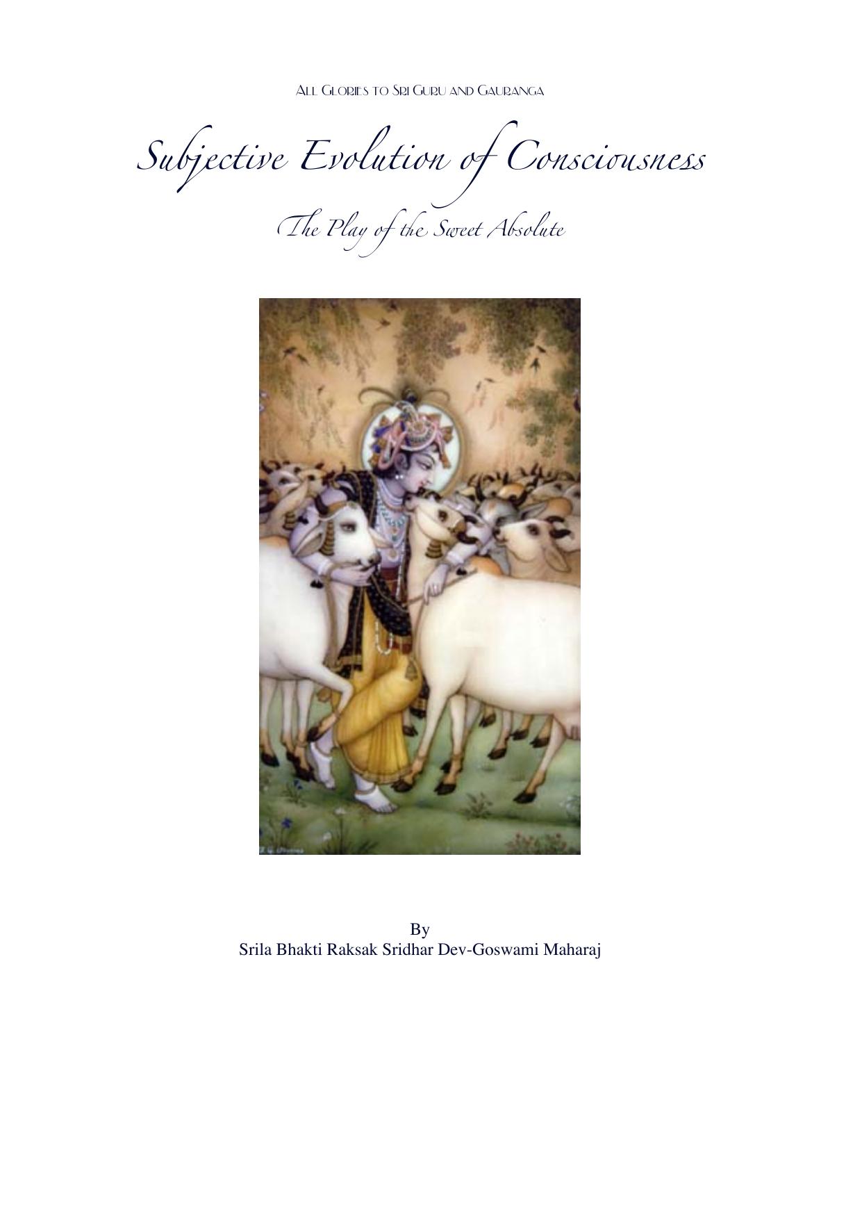 Subjective Evolution of Consciousness cover